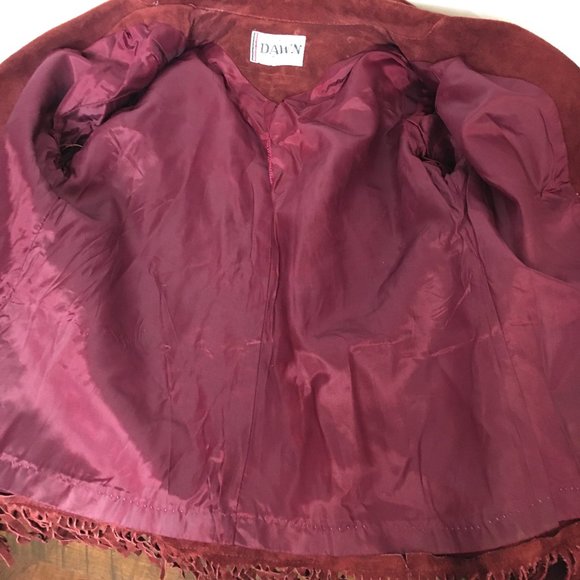 DAWN  Leather Fringe Western Cowgirl  70's Style Jacket Vintage - Picture 10 of 16